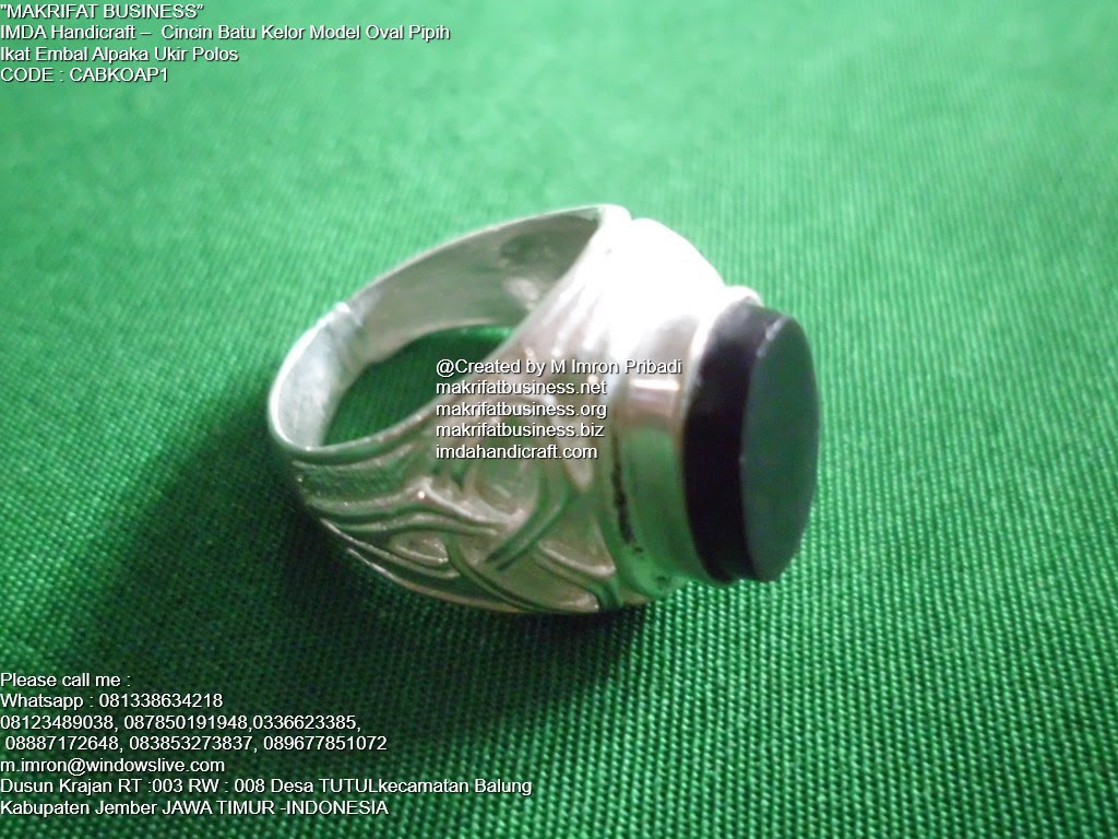 Cincin Batu Kelor : Cincin Akik Batu Kelor Model Oval Ikat Emban