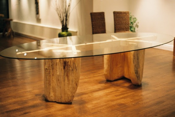 Green Wood Chairs and Tables by Friedel Beucking