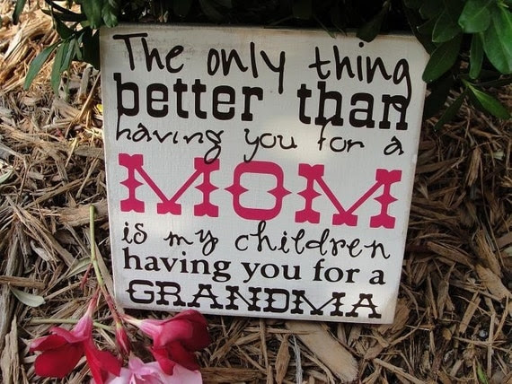 Mothers gift, wooden plaque for Grandma
