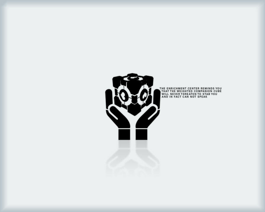 companion cube wallpaper. Companion Cube wallpaper by