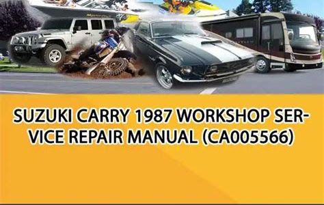 Read suzuki carry 1987 workshop service repair manual mobipocket PDF