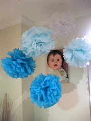Paper Flowers for Ethans First Birthda