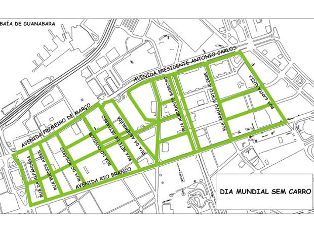 Arte dia mundial sem carro (Foto: Prefeitura do Rio/Divulgação) Arte dia mundial sem carro (Foto: Prefeitura do Rio/Divulgação)