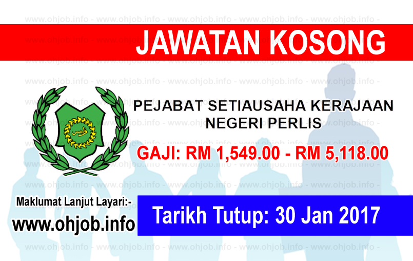 Jawatan Kerja Kosong Setiausaha Kerajaan Negeri Perlis logo www.ohjob.info januari 2017