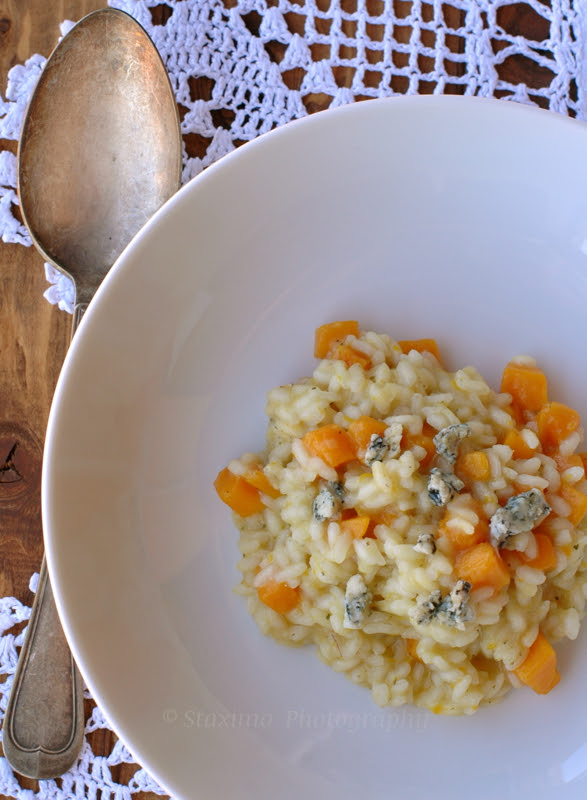 Risotto ai Porri con Zucca e Valdeon