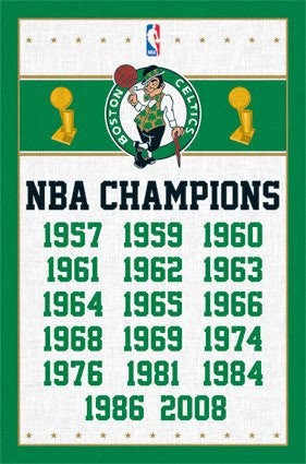 Boston Celtics Championship Banner 24x36 - SPT44591 