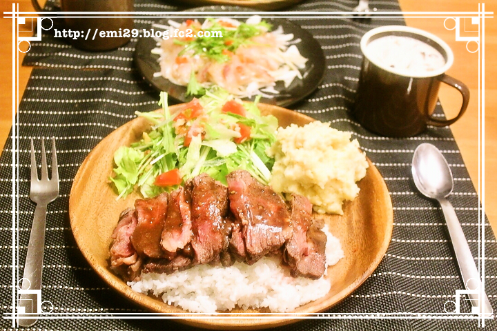 ローストビーフプレートの献立 美味しいごはん