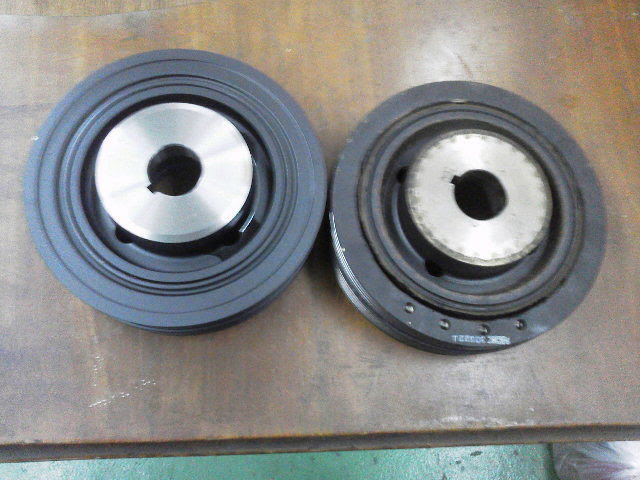 ｂｐ５スバル レガシィの車検 クランクプーリー交換 アライメント調整 東大阪のkeinz