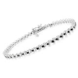 2.00 Carat tw Black Diamond Tennis Bracelet in Sterling Silver - 7