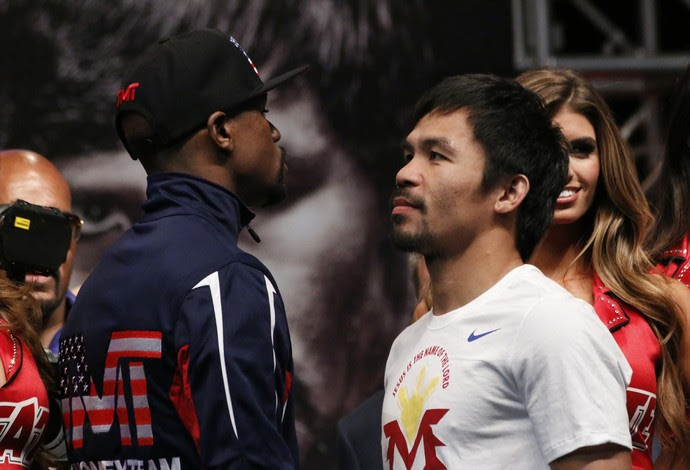 Mayweather x Pacquiao, boxe, Las Vegas, pesagem (Foto: Evelyn Rodrigues)
