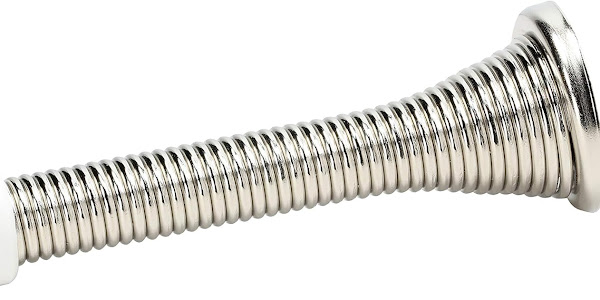 2 Pack Rok Hardware 3" (76mm) Flexi Spring Heavy Duty Wall Door Stop Bumper Brushed Nickel