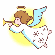 天使1 クリップアート Web用イラスト素材 クリスマス素材サンタ館