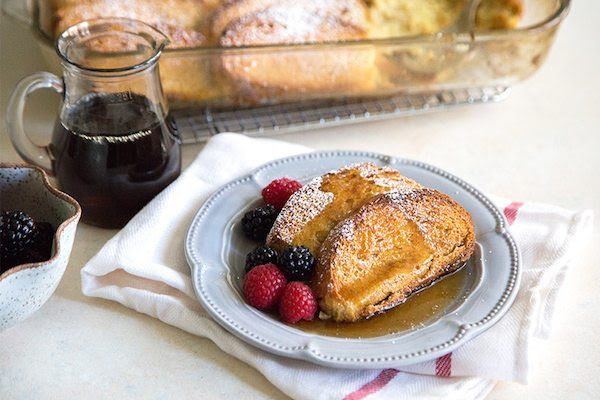 Eggnog French Toast Casserole recipe - by RecipeGirl.com