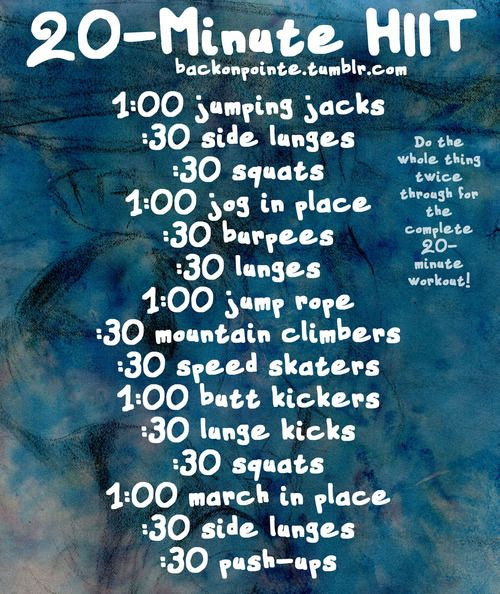 Repeat twice through for a complete 20-minute workout. -Another pinner