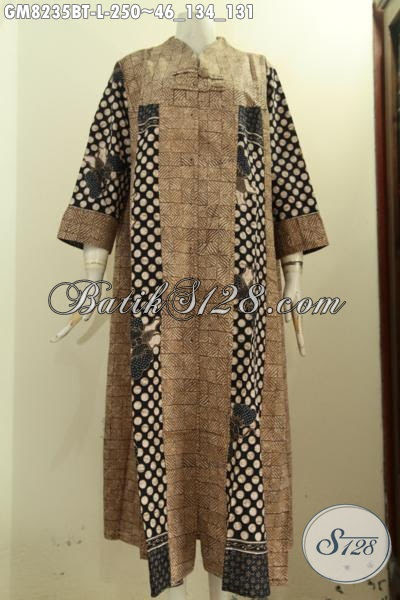Model Baju Batik Wanita Terusan Gamis Batik Halus Motif Mewah