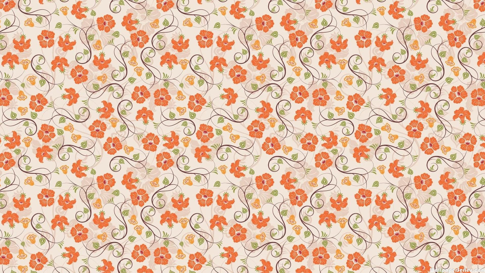 orange flower pattern