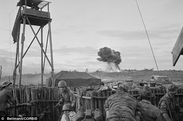Long war: Most were thrilled the Vietnam War, which had lasted more than a decade, was over (photo from 1965)