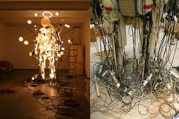 Electric Man sculpture light 