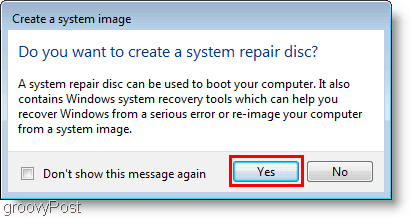 Windows 7 : Create a system image Windows 7 : Create a system image
