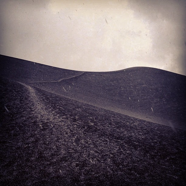 Hail falling on the crater, mixed with ash from Fuego volcano. #guatemala #acatenango