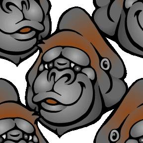 ゴリラの壁紙用イラスト 条件付フリー素材集 スマホなど携帯電話対応