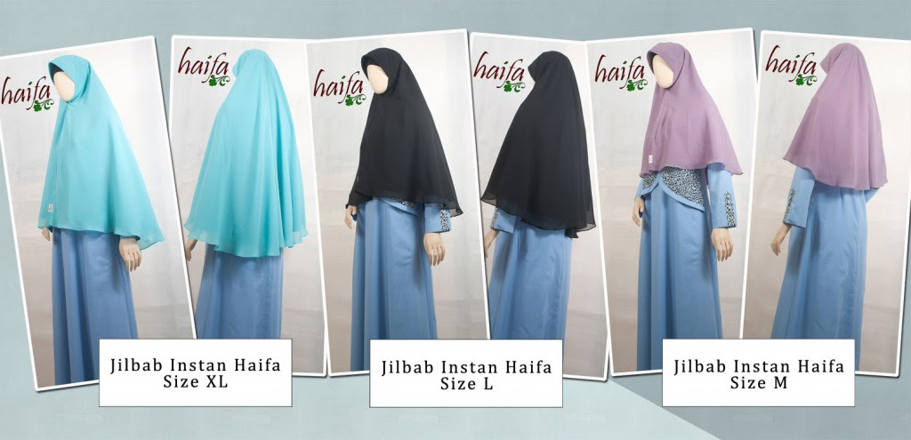 Tersedia 3 Ukuran Jilbab Instan Haifa Model Melingkar Rumah Jahit