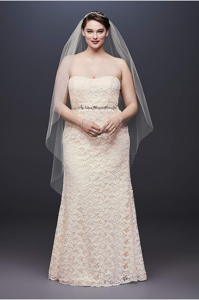 Organza Plus Size Wedding Dress with Long Topper David s Organza Plus Size Wedding Dress with Long Topper David s