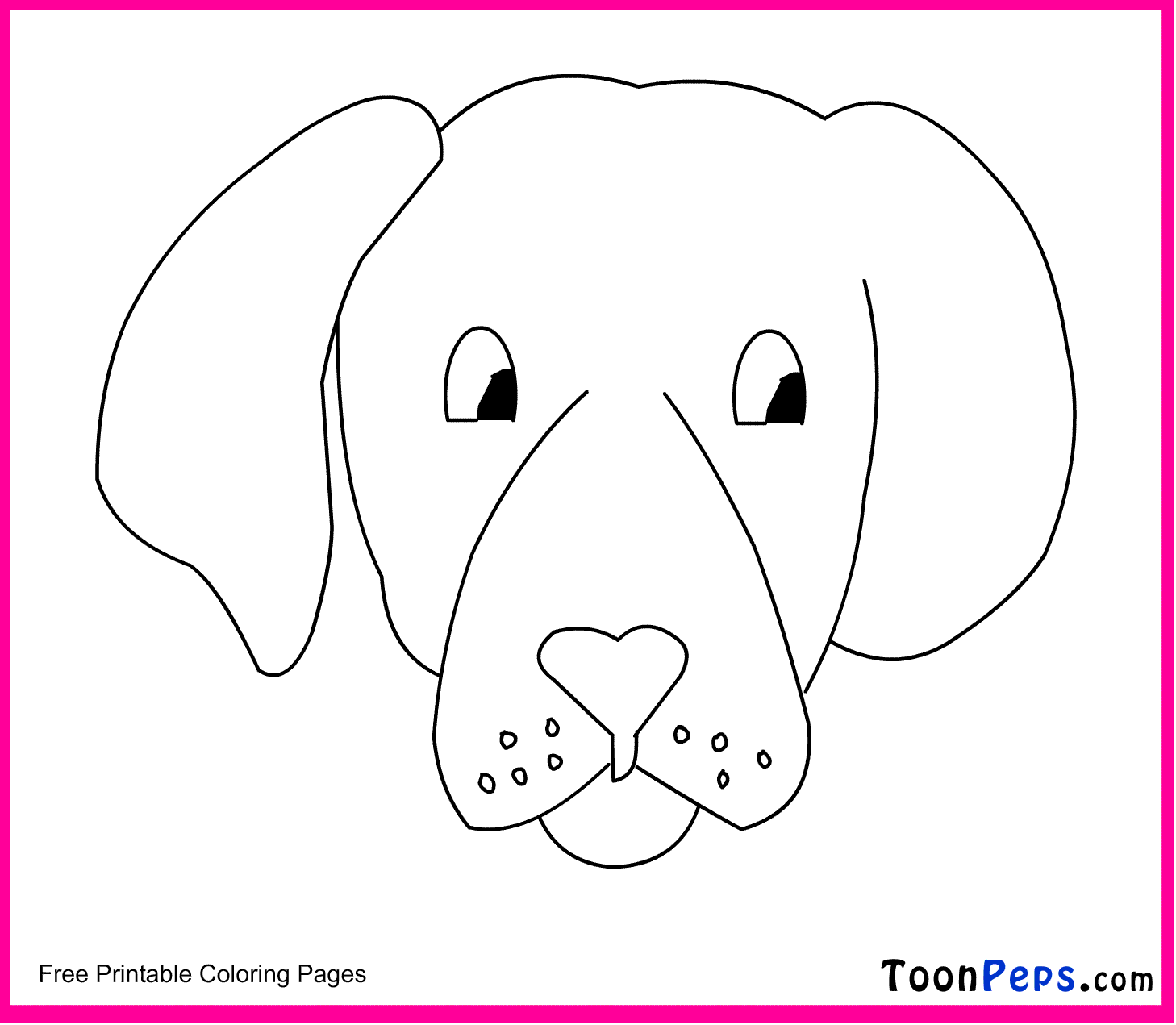 Download Dog Face Coloring Page - Coloring Home