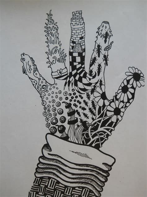 fun art  kids zentangle hands