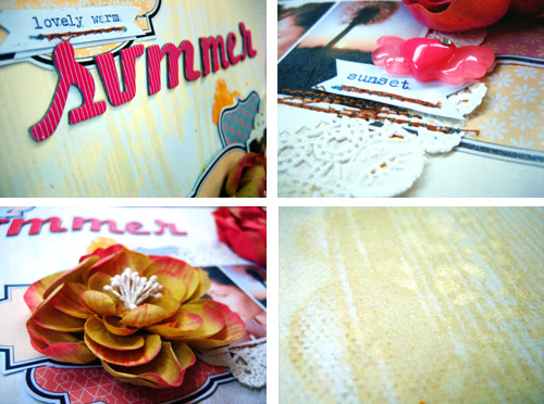 Pink Ninja Addicts Summer Sunset Layout Collage