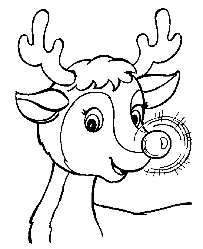 Learning Years: Rudolph Raindeer Coloring Page  Rudolph Raindeer