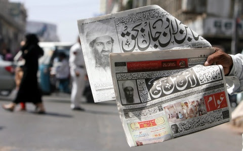 al Qaeda leader Bin Laden. Al-Qaeda leader Osama in