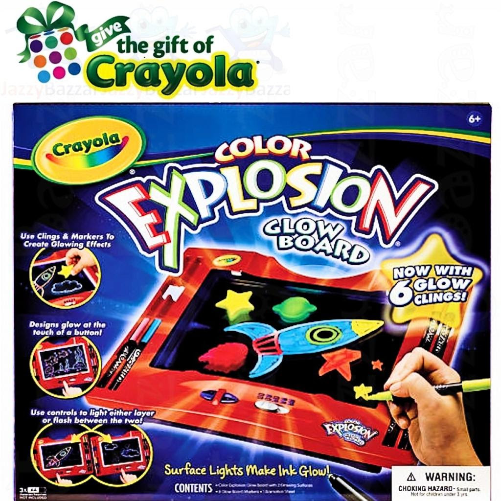 Download Crayola Colour Explosion Glow Board 6 Drawing Marker Cling 1 Animation Sheet NEW | eBay