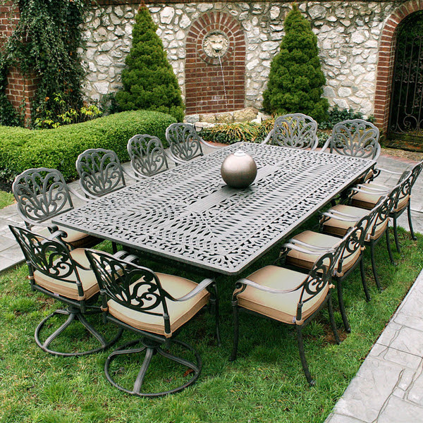 48quot; Round Table Set With Seating For Four  Sunbrella Cushions