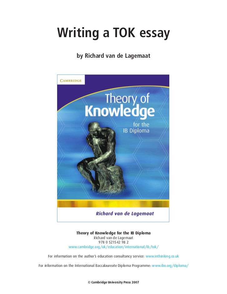 ib theory of knowledge essay