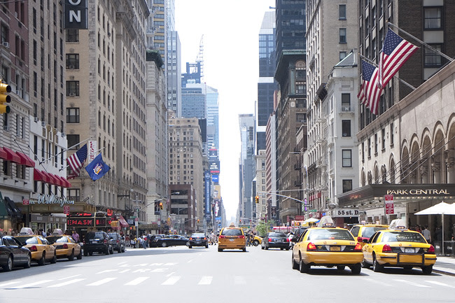 Down 7th Avenue, nyc