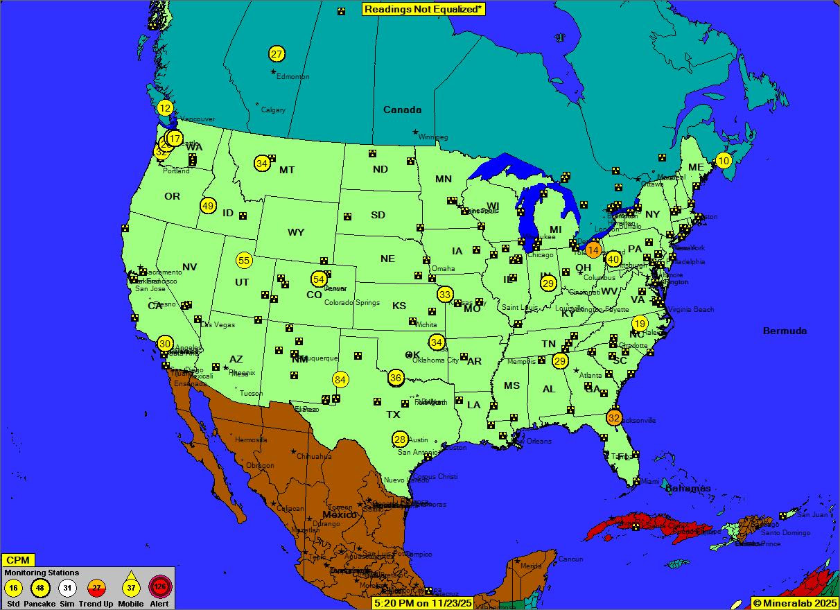 Radiation map