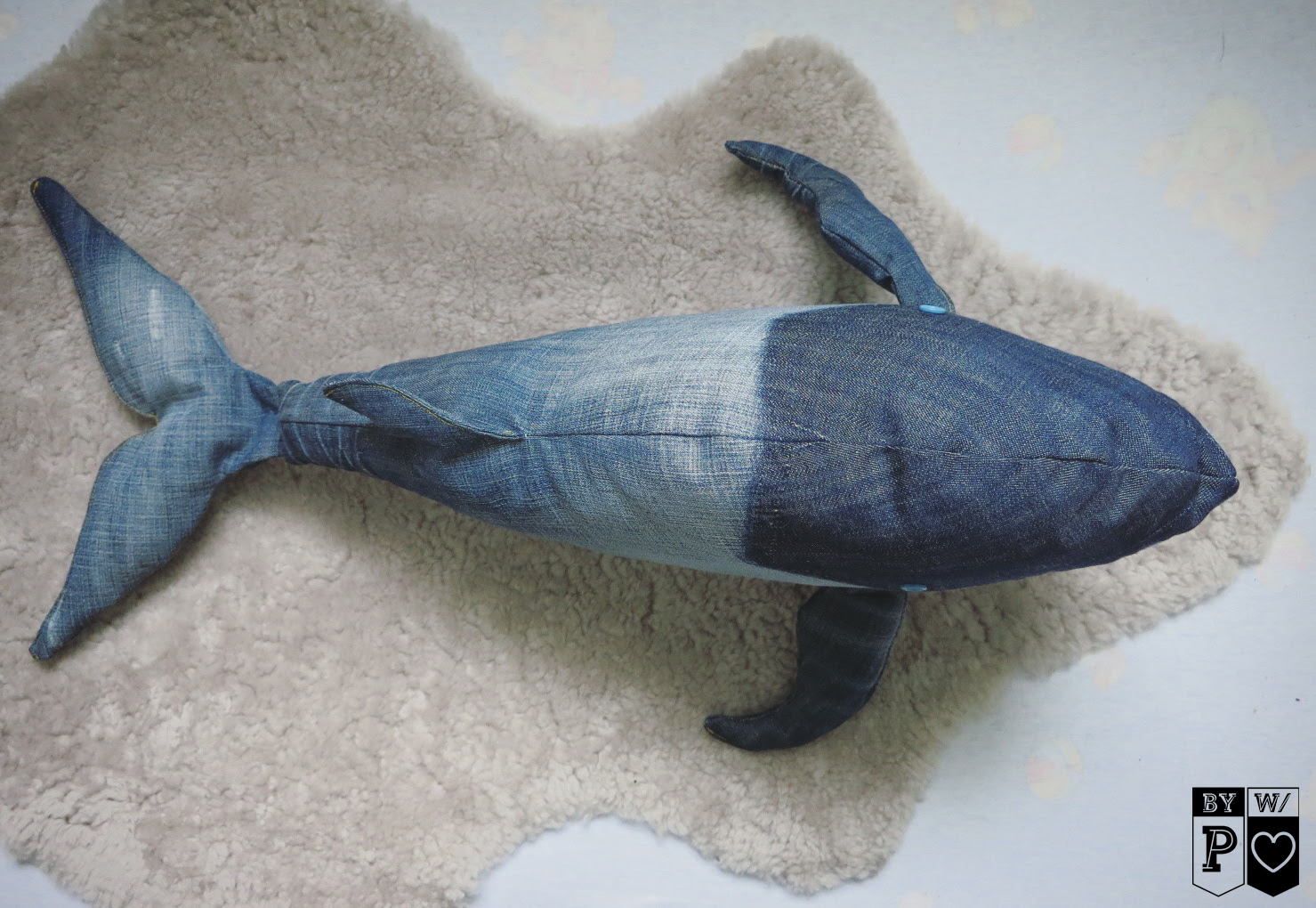 Denim Wal Kuscheltier Aus Alten Jeans Bypriska