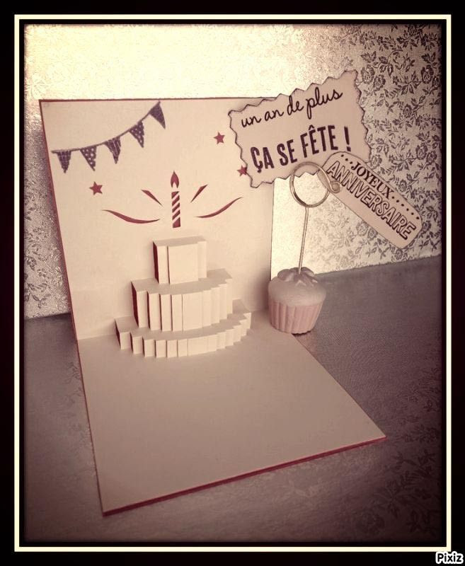Carte Pop Up 3d Kirigami Gateau D Anniversaire Le Blog De Lilie