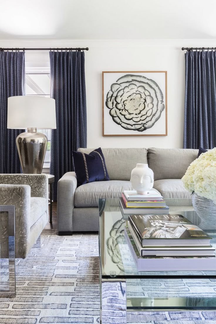 Navy Blue Living Room Decor