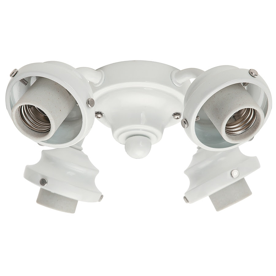 Shop Hunter 4-Light White Fluorescent Ceiling Fan Light ...