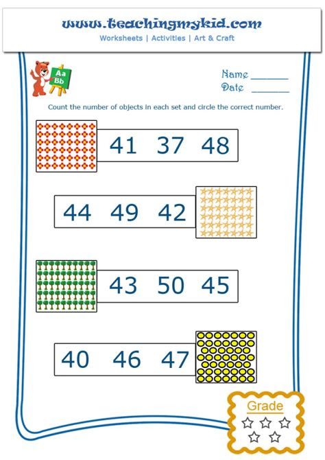 Counting objects, counting to 100, skip counting, counting pairs, counting money, and writing numbers. free printable worksheets for kindergarten count and circle the