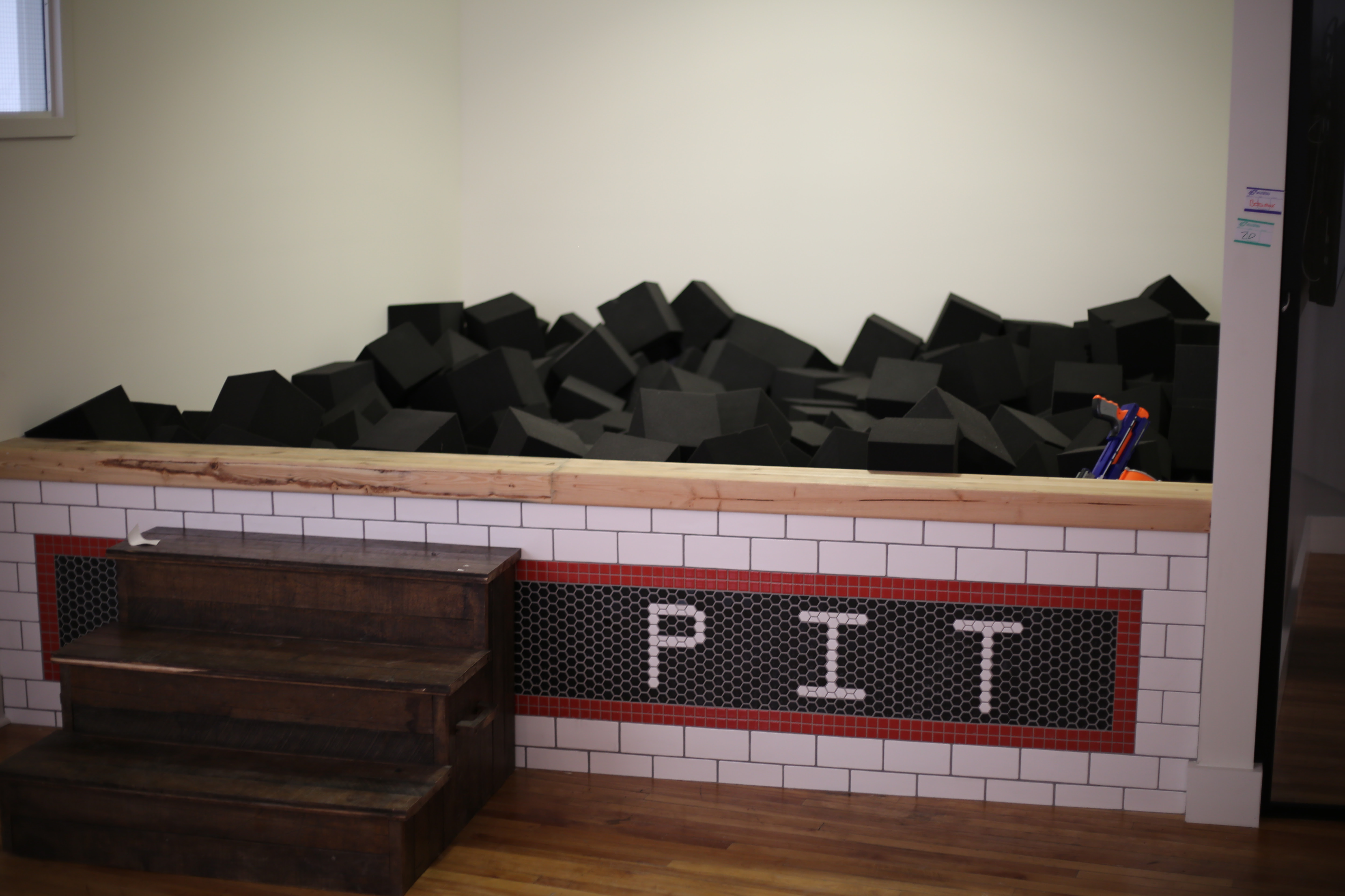 We couldn't leave behind the foam pit!