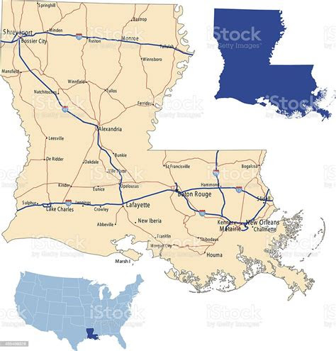 road map louisiana highway map