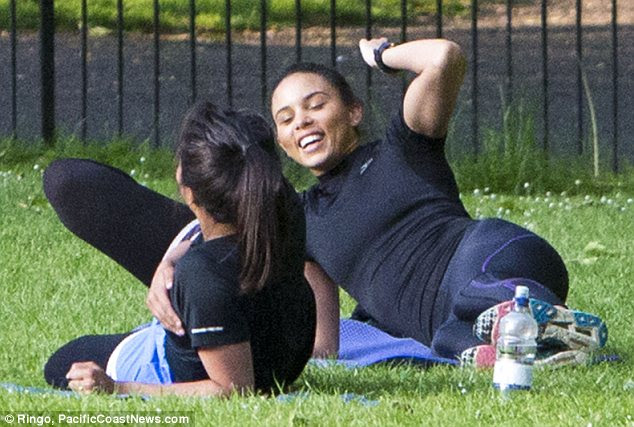 Fun times: Despite the hard work, everyone seems to be having a laugh working out