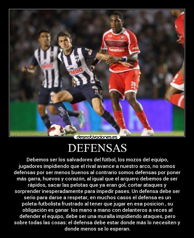 DEFENSAS  Desmotivaciones
