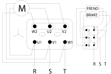Motori Elettrici Autofrenanti Trifase E Monofase Fimea Collegamenti