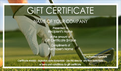 Golf Gift Certificate Templates | Easy to Use Gift ...