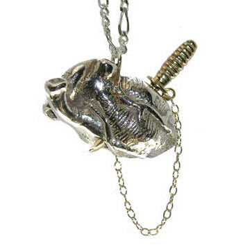 So it should come as no surprise that this Heart & Dagger necklace from 