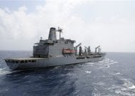 U.S. Navy supply ship Rappahannock at sea in this handout photo taken in the South China Sea